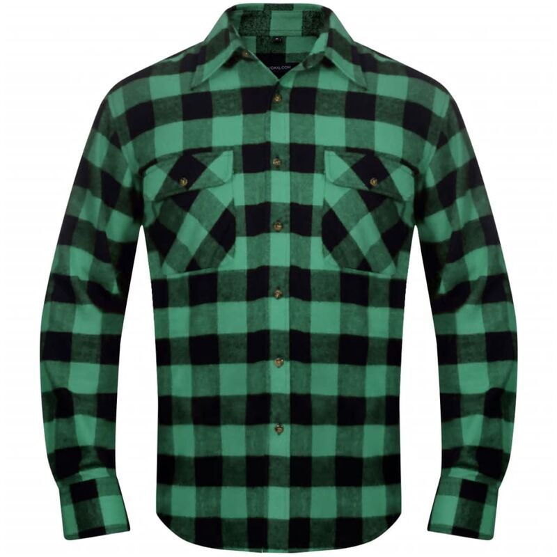 camisa cuadros verde hombre