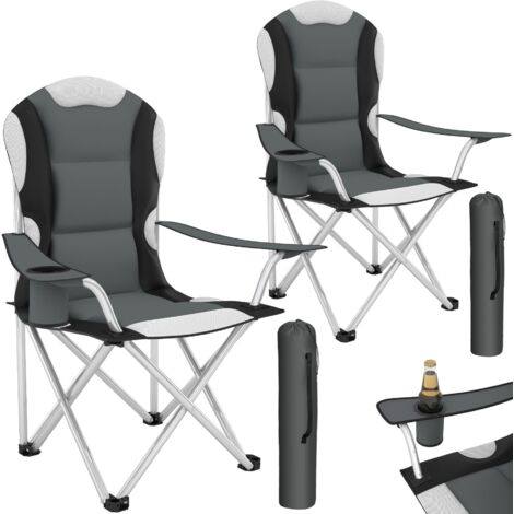 main image of "2 Camping chairs - padded - folding chair, fold up chair, folding camping chair"