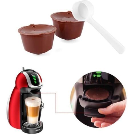 2 capsules rechargeables de capsules de café réutilisables de Dolce Gusto compatibles avec Nescafé Genio, Piccolo