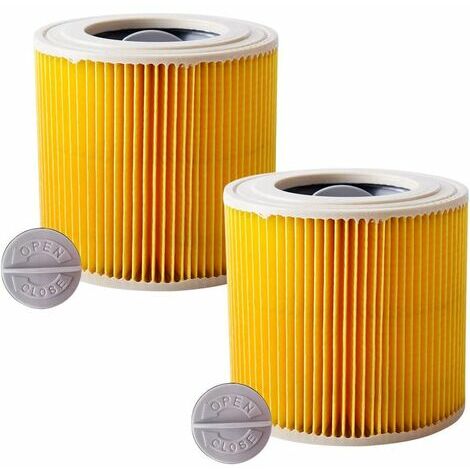 2 cartouches filtrantes de rechange compatibles avec les cartouches filtrantes accessoires pour aspirateur Karcher NT20/1 NT30/1 NT38