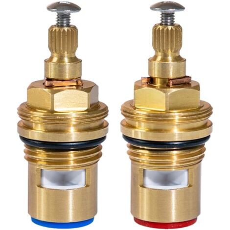 TIGREZY 2 cartuchos de repuesto de cerámica de latón de 1/4 de vuelta para grifos de cocina, baño y ducha.