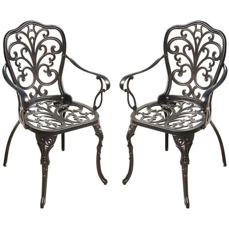 Best price Black metal garden chairs