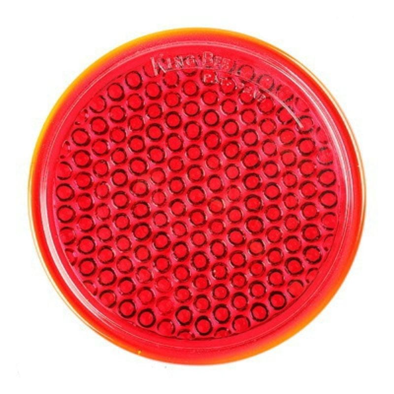 Image of Stickerslab - 2 Catadiottri adesivi catarifrangenti a cerchio con/senza foro al centro in 3 colori Colore - Rosso, Modello - Adesivo senza foro
