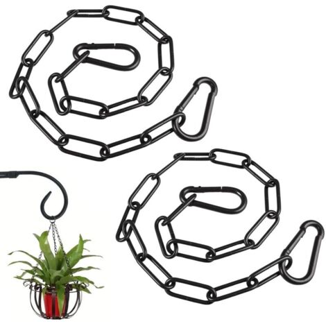 2 catene in acciaio inox 304 da 60 cm con 4 moschettoni, diametro 3 mm, ideali per progetti fai da te. Catena in metallo n.