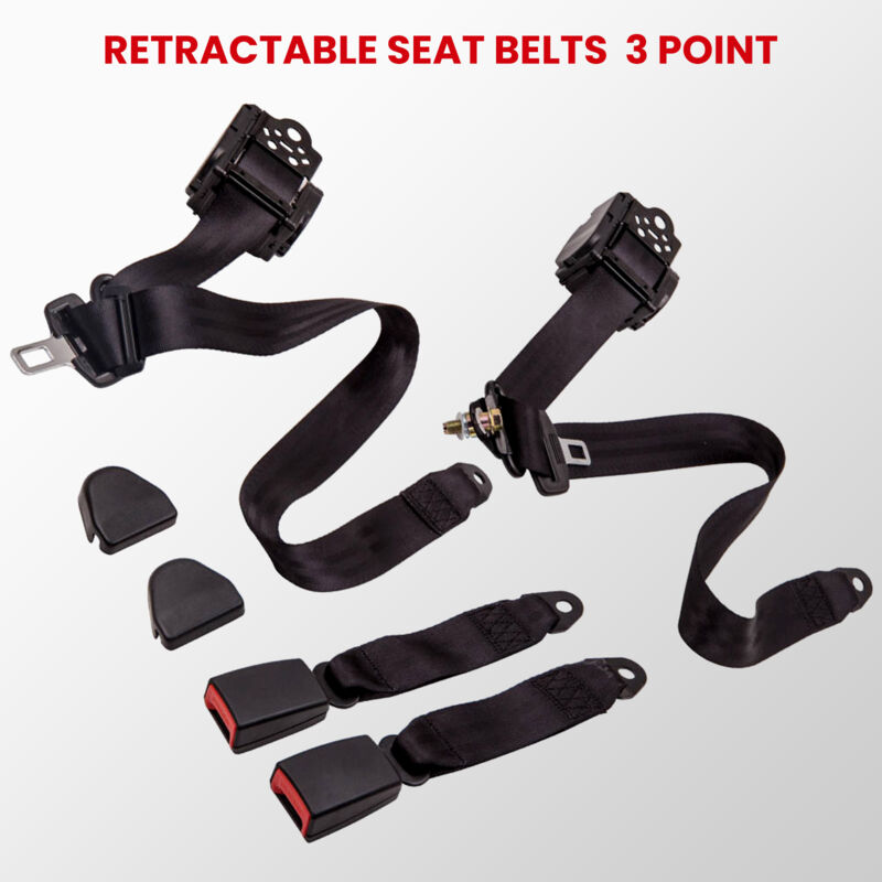 Maxpeedingrods - 2 Ceintures De Sécurité Rétractables 3 Points for Jeep Cj Yj Wrangler 1982-1995