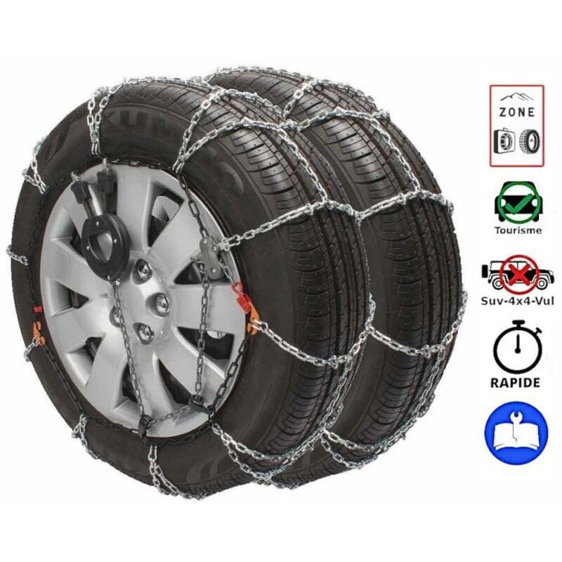 2 chaines neige tension automatique 9mm - 97