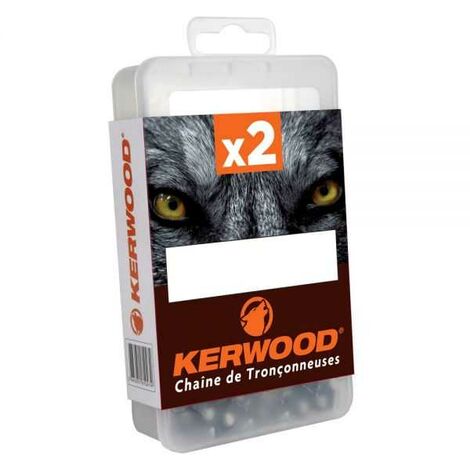 2 Chaînes tronçonneuse Kerwood 72 maillons .325" 1,5mm semi carrée