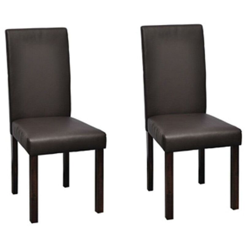 2 Chaises de cuisine salon salle à manger design marron Marron 2 Chaises de cuisine salon salle à manger design marron Marron