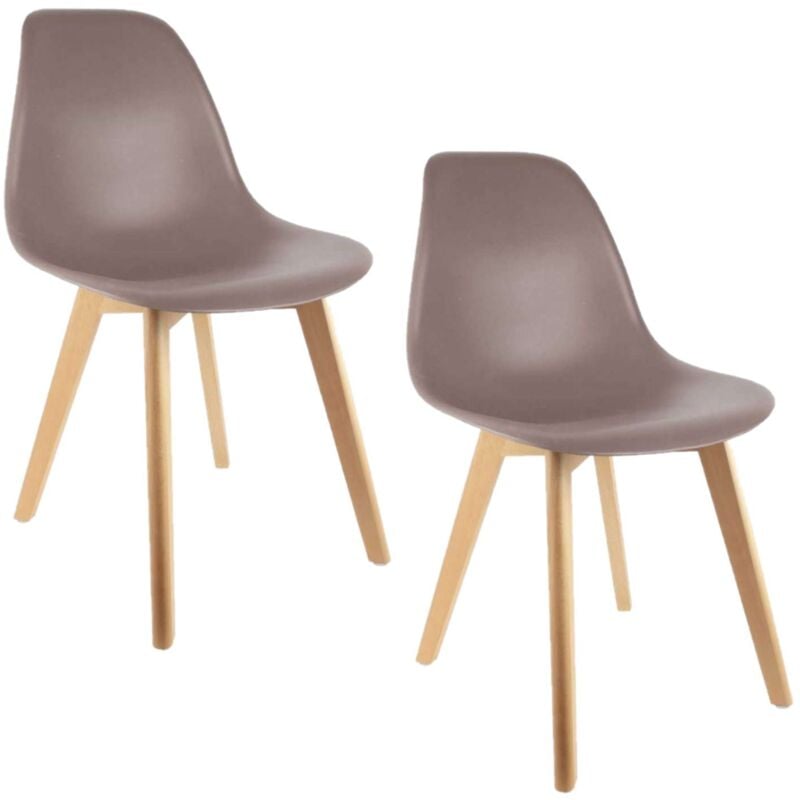 Lot de 2 Chaises design scandinave à coque Holga