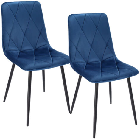 2 chaises PIADO bleu marine (jeu de pieds + vis)