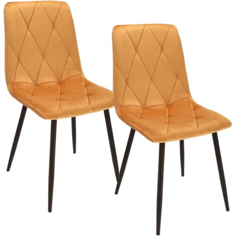 2 chaises PIADO jaunes (jeu de pieds + vis)