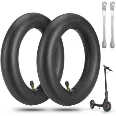 2 Chambres à air Trottinette Electrique Xiaomi M365 avec 2 Leviers, Pneus Scooter Increvable 1.8mm pour Roue Avant/Arrière