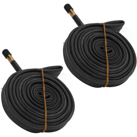 2 Chambres à Air VTT 700x23C Valve Schrader 48mm en Caoutchouc Butyle - Inclut 2 Démonte-Pneus