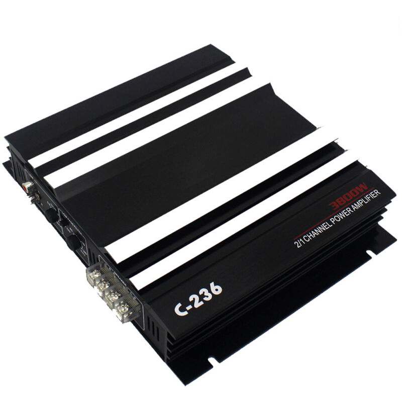 Amplificateur audio de voiture à 2 canaux Amplificateur haute puissance 3800 W. Amplificateur de puissance stéréo bidirectionnel