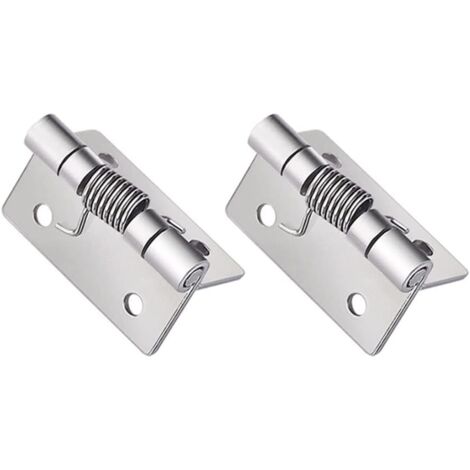2 charnières à ressort à fermeture automatique, en acier inoxydable (50 × 50 × 2 mm)