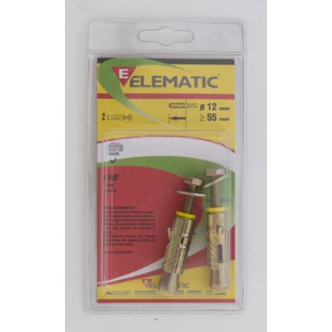 2 chevilles EFPM / B fischer M6 Cheville d&39ancrage Elematic 12x40 mm