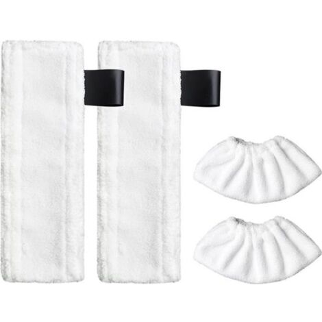2 chiffons + 2 housses en tissu pour vadrouille à vapeur Karcher EasyFix SC2 SC3 SC4 SC5