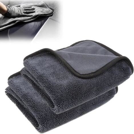 2 Chiffons de Séchage 40x60Cm+40x40Cm,Chiffon en Microfibre Extra Absorbant pour Cabine de Douche, Voiture, Maison, Camping,Taches