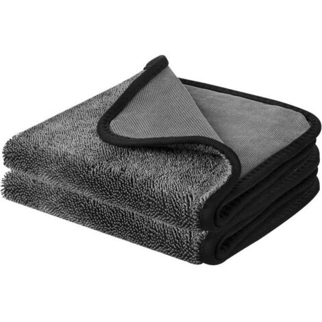 2 Chiffons Microfibre Voiture, Chiffon de séchage de Voiture en Microfibres,Ultra Absorbant,Chiffons de Polissage,（40X60CM）