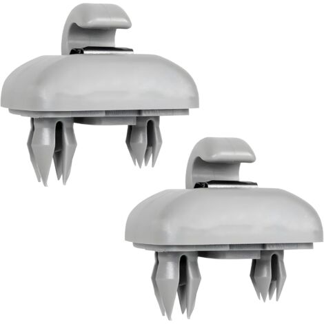 2 Clips Gris Intérieur Pare Soleil, Support Intérieur Pare Soleil pour A1 A3 A4 A5 Q3 Q5 (OE：U0857562A）, Intérieurs Pare soleils Crochet, Soleils Clip pour Visière
