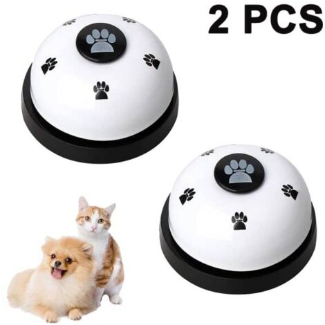 2 clochettes pour dressage à la porte pour chiot et chat Blanc