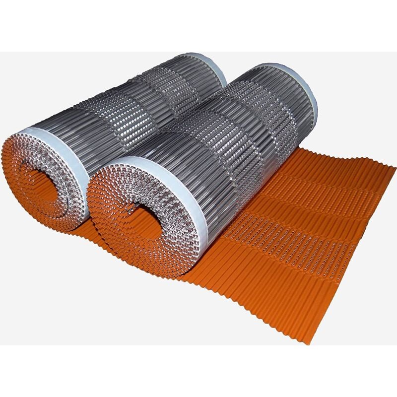 DMS - 2 Closoirs de faîtage tout aluminium 400 mm x 5 ml rouge souple ventilé - Ral 8004 - 2 Rouleaux