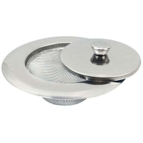 2 coladores de fregadero de acero inoxidable de 11,5 cm. Colador de desagüe para fregadero de cocina.