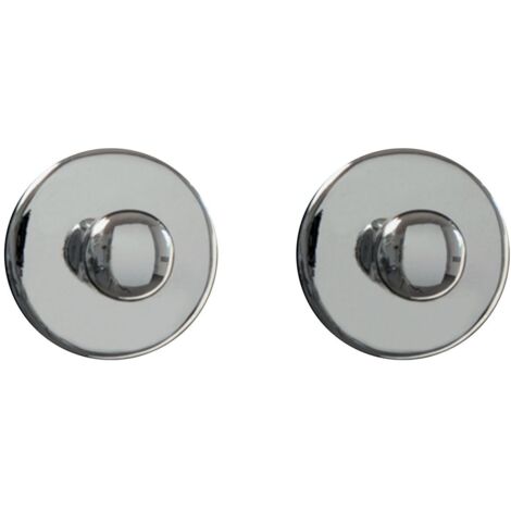 2 colgadores de pared para toalla DOT plata ABS cromado Spirella