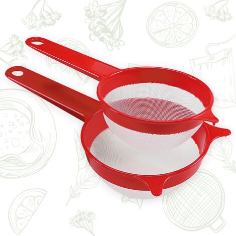 2 colini da cucina ø 12 ø 14 cm, rete fine in Nylon. 100% Made in Italy