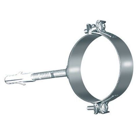 2 Collari a muro monoparete con tassello, in acciaio inox  160 mm