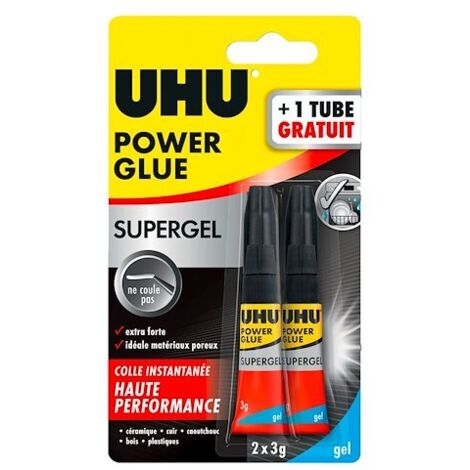 2 Colles Extra Forte Et Rapide Power Glue Gel 3G - Uhu