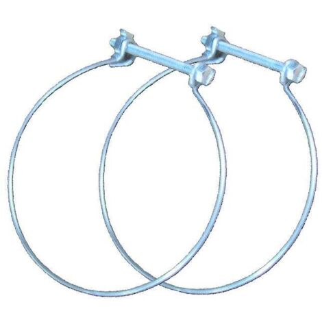 2 colliers de fixation acier S&P, Diam.125/125 mm Cf125