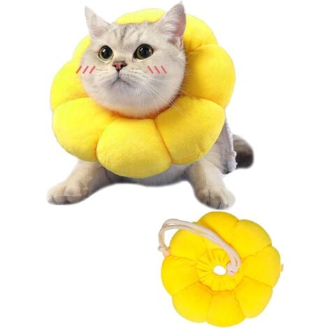 2 Colliers pour chat et chien, colliers réglables doux et confortables pour chats et chiots, protection anti-morsure, anti-léchage après chirurgie, protection, prévention des infections