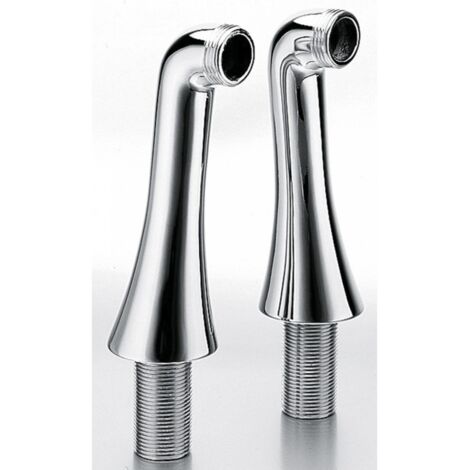 2 colonnettes hautes 130 mm Chrome - CRISTINA ONDYNA CH16051