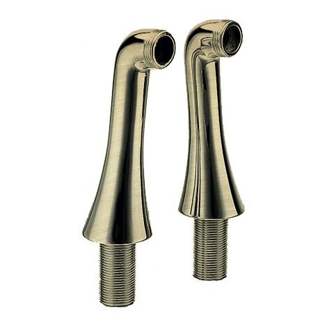 2 COLONNETTES HAUTES 130 mm MM3/4" METAL BROSSE - CRISTINA ONDYNA CH16077