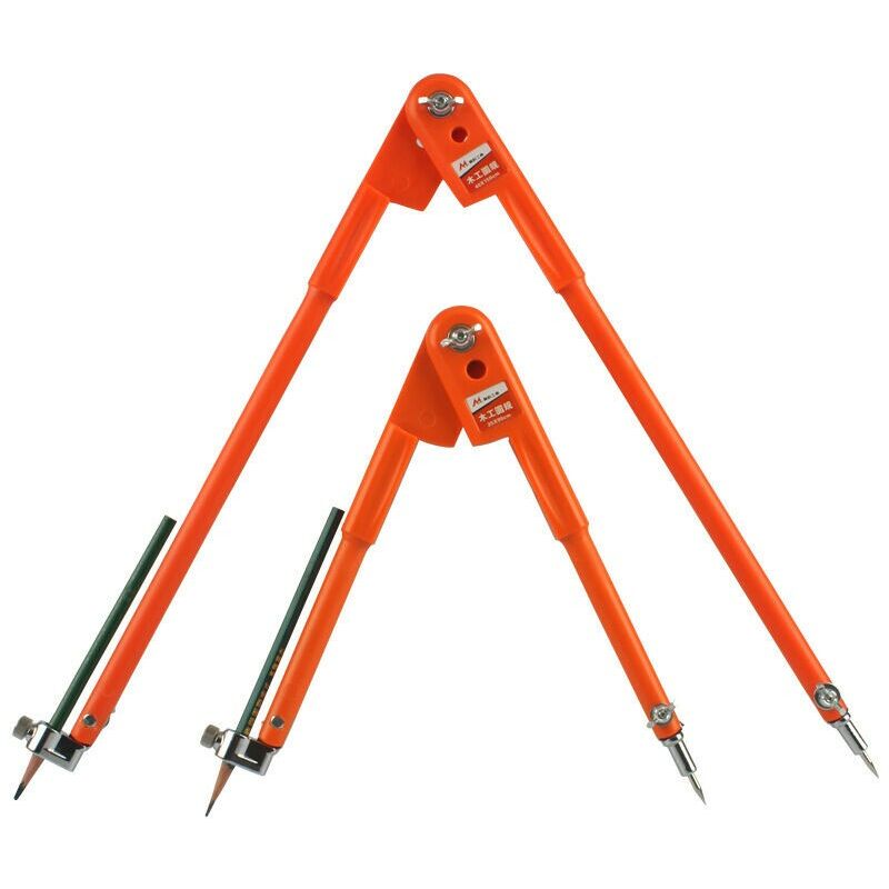KZQ - 2 Compas/Set Compas à Crayons De Précision, Grand Diamètre - Orange l + s -