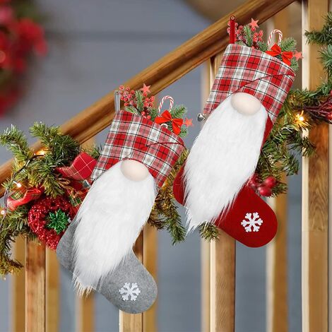 Decorazioni stagionali,con Babbo Natale camino pupazzo di neve Calza Natalizia,Calze natalizie grandi,Decorazione da Appendere all'Albero di Natale,per Camino A Albero di Natale renna 