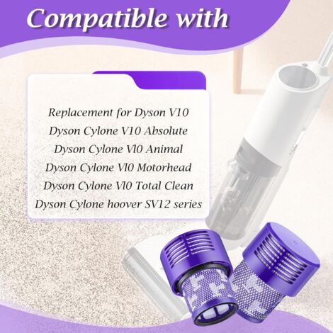 2 confezioni di filtri compatibili con accessori per Dyson V10, filtro accessorio per aspirapolvere, parte di ricambio per aspirapolvere Cyclone per aspirapolvere compatibile con la serie V10 Cyclone,