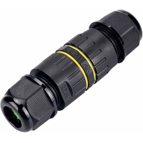 2 connecteurs de câble externes Boîte de jonction étanche IP68 Boîte externe pour câble à 3 broches φ5-9 mm, modèle n° EW-M25-3P (5-9 mm)