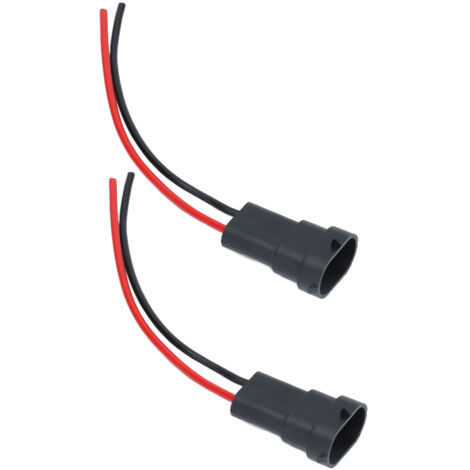 2 Connecteurs de Phare H11 H8 880 890 en Cuivre pour Câblage 12V - Lot de 2 Pièces