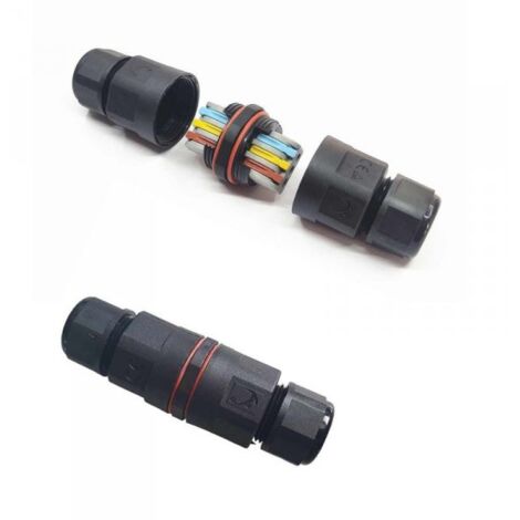 2 Connettori Veloce IP68 Forma I Manicotto Collegamento Cavo Esterno 3P 90x30mm