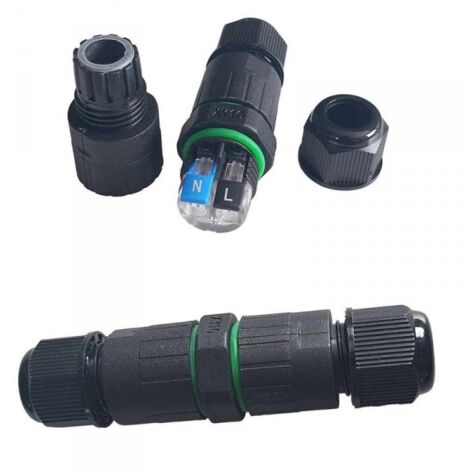 2 Connettori Veloce IP68 Forma I Manicotto Collegamento Cavo Esterno 77x20mm