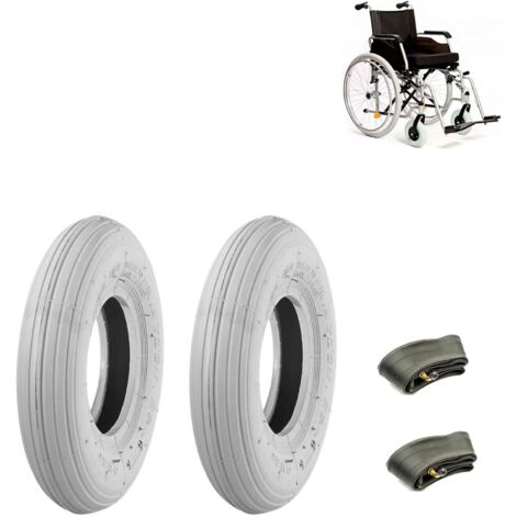 2 COPERTONI 200 x 50 (50-94) + CAMERE DAria Pneumatici RINFORZATI per Carrozzina Sedia A ROTELLE DEAMBULATORE Ecovelo