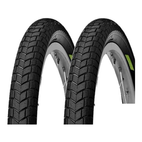 2 COPERTONI 20X1.95 (50-406) Pneumatici Slick Stradali per BMX, City Bike, Bambino, Bicicletta da 20 pollici Ecovelo