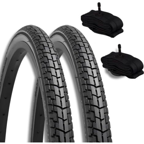 2 COPERTONI 24 X 1 3/8 (37-540) + CAMERE D'ARIA AMERICA PNEUMATICI COPERTURE CARROZZINA/SEDIA A ROTELLE BICI