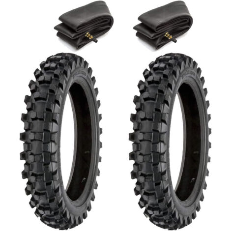 2 COPERTONI 2.50-10 + CAMERE GOMME X MINI MOTO CROSS TASSELLATI RUOTA MINICROSS