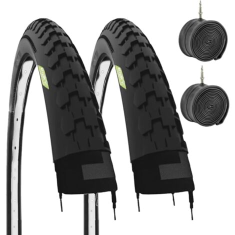 2 COPERTONI 26 X 1 1/2 (40-584) + CAMERE PNEUMATICI GOMMA PER BICI BICICLETTA VINTAGE OLANDA STRADALE 26” CITY BIKE