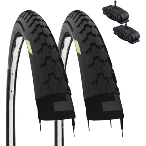 2 COPERTONI 26 X 1 1/2 (40-584) + CAMERE PNEUMATICI GOMMA PER BICI BICICLETTA VINTAGE OLANDA STRADALE 26” CITY BIKE