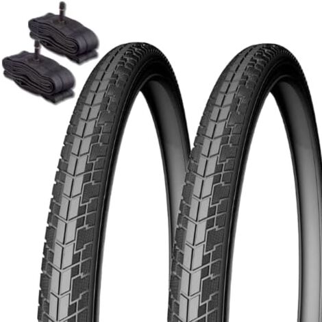 2 COPERTONI  26 X 1.75 (44-559) ANTIFORATURA + 2 CAMERE D'ARIA CON VALVOLA SCHRADER AMERICA PNEUMATICI PER CITY BIKE BICI STRADALE
