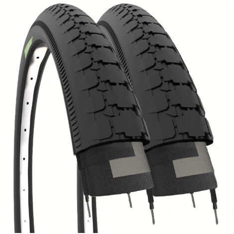 2 COPERTONI 26 X 2 X 1 3/4 (54-571) PNEUMATICI NERI PER MOTO CARRETTO FURGONCINO BICICLETTA